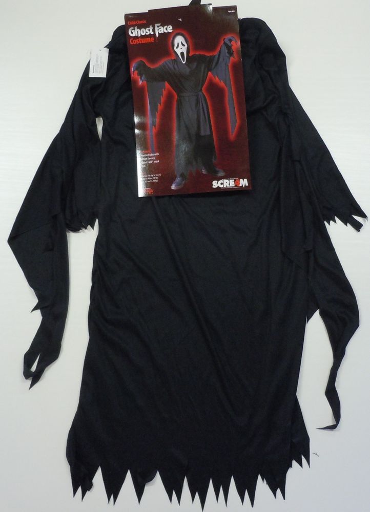 Costume Scream Per Bambini - Maschera Con Cappuccio, Toga E Cintura - Taglia Grande (12+ Anni)
