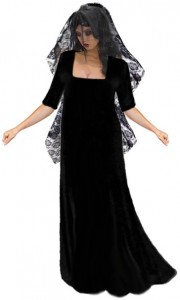 Dead Bride Costume Black Dress