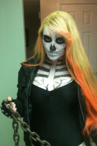 Ghost Rider Costume Girl