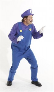 Waluigi Costume Mens