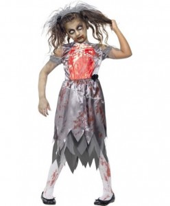 Zombie Bride Costume Kids