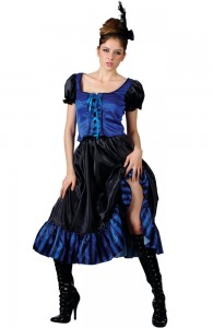 Blue Saloon Girl Costume