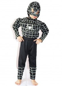 Boys Black Spiderman Costume