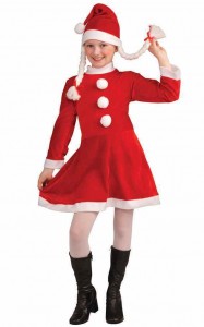 Girls Mrs Claus Costume