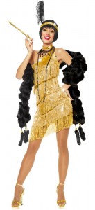 Gold Flapper Girl Costume