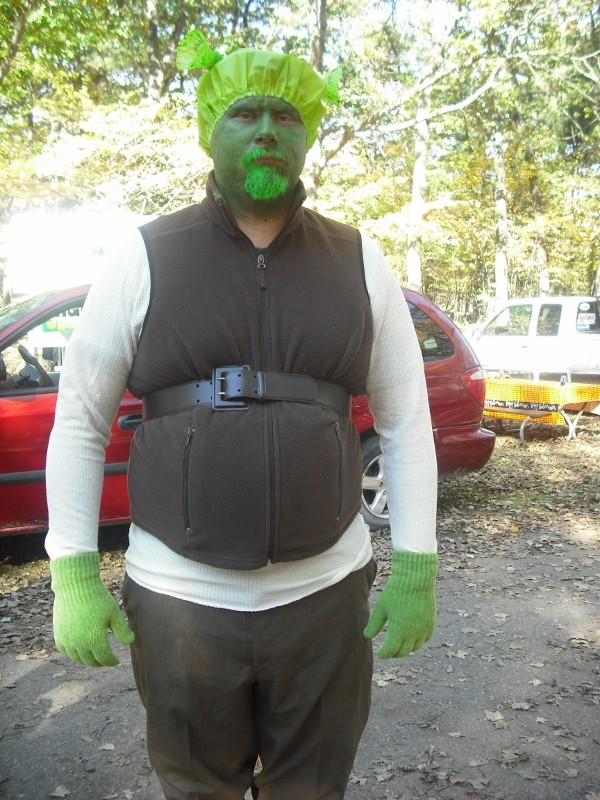 Homemade Shrek Costume.