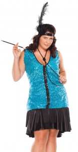 Plus Size Flapper Girl Costume