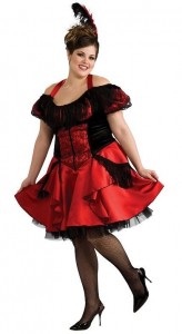 Plus Size Saloon Girl Costume