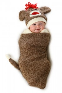 Sock Monkey Baby Costume